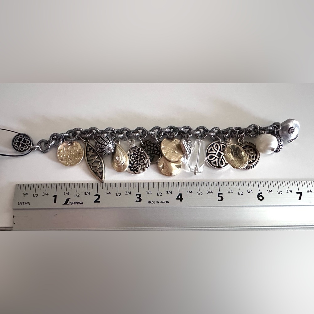 Chico’s Charm Bracelets, Varied Gemstones and Mixed Metals NEW WITH TAGS - Picture 7 of 16
